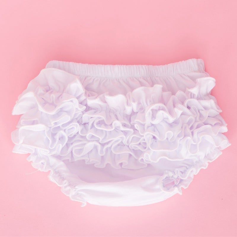 Baby Girl Lace Cotton Diaper Cover for Halloween Size L(White) - Image 2