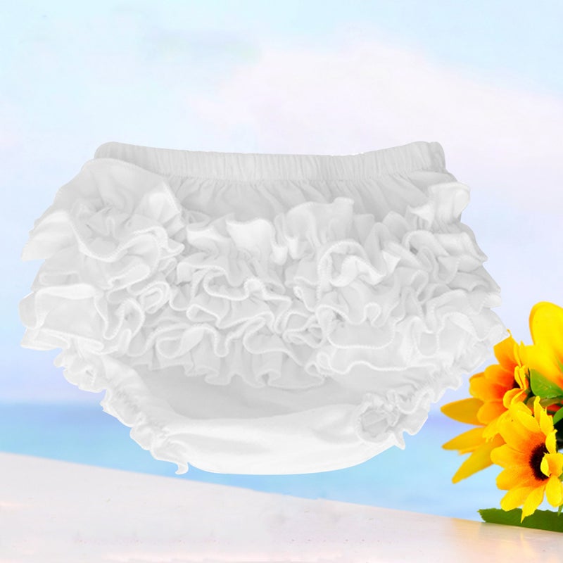 Baby Girl Lace Cotton Diaper Cover for Halloween Size L(White) - Image 5