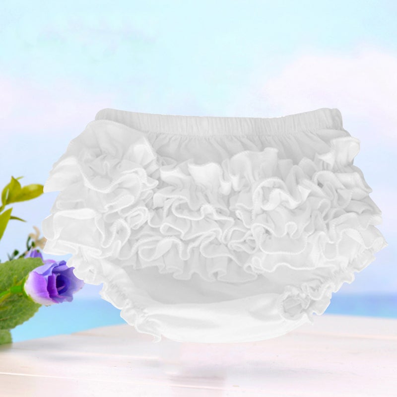 Baby Girl Lace Cotton Diaper Cover for Halloween Size L(White) - Image 3