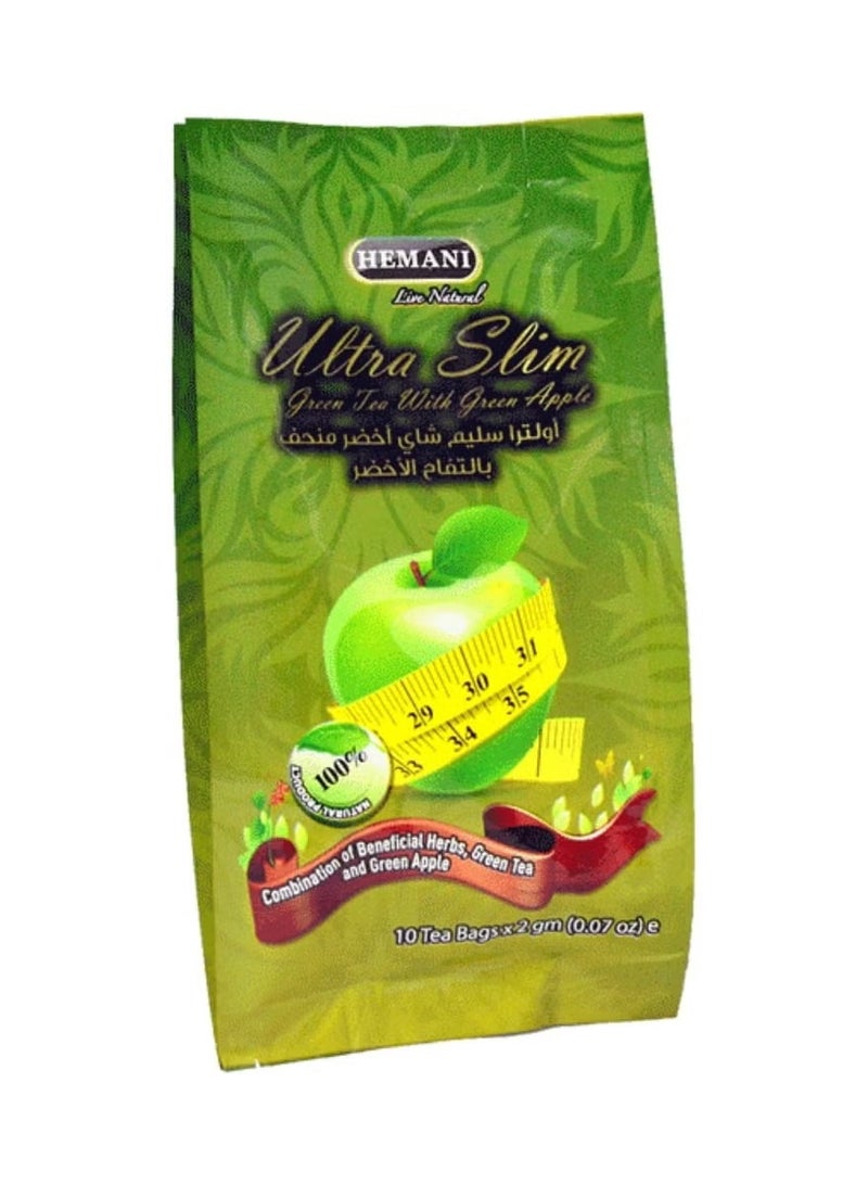 هيماني اولترا سليم شاي أخضر منحف بالتفاح الأخضر 10 كيس - Image 1