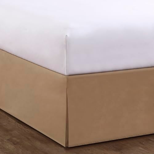 Bed Maker's Bed Maker’s Never Lift Your Mattress Bed Skirt, Designed for Box Spring Beds, Split Corners, 14 Inch Drop Length, King, Mocha - Image 1