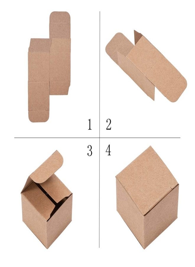 Airssory 100 Pcs 1.5x1.5x1.5 Inches Small Goodies Square Kraft Cardboard Paper Gift Wrap Box for Adults Birthday Party, Wedding, Baby Shower - Image 3