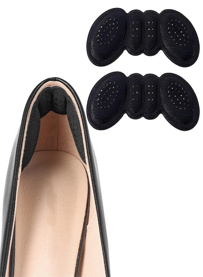 MINNESOTA Self-Adhesive Heel Grip Liner Cushion Inserts for Loose Shoes Foam Material, Foot Care Protector Grips Liners, Filler Improved Shoe Fit and Comfort For Men & Women - Pack Of 1 Pair - Black - Image 1