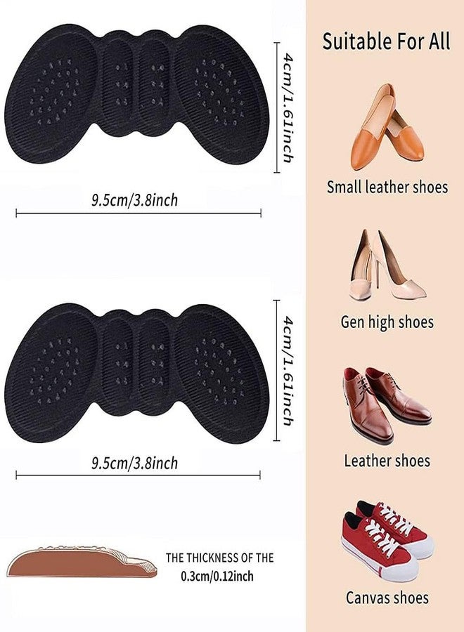 MINNESOTA Self-Adhesive Heel Grip Liner Cushion Inserts for Loose Shoes Foam Material, Foot Care Protector Grips Liners, Filler Improved Shoe Fit and Comfort For Men & Women - Pack Of 1 Pair - Black - Image 2