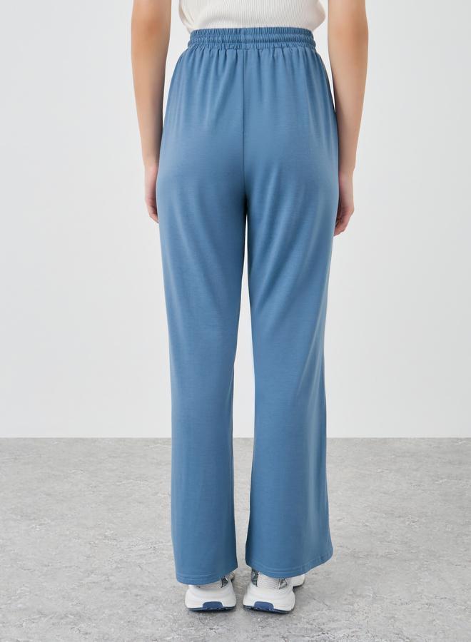 Take Two Take Two Solid Mid Rise Relaxed Fit Pants with Pintuck Detail  - Image 4