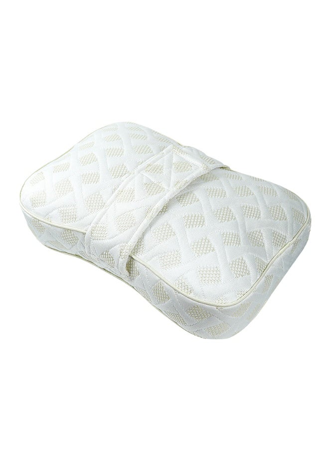 SKT Shiketro Pregnancy-Specific Knee Pillow with Straps, Side-Sleeping Support, Prevents Sports Injuries, Memory Foam Material, Conforms to the Leg Curve (White Gold) - Image 1