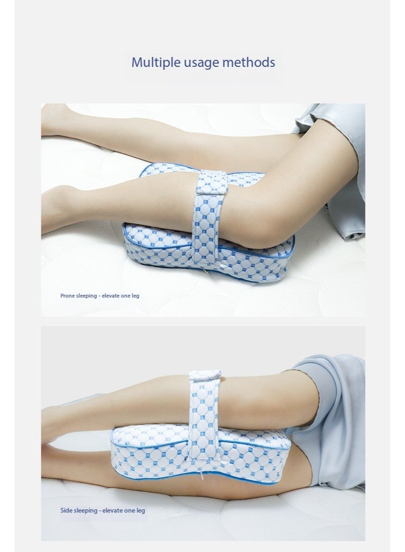 SKT Shiketro Pregnancy-Specific Knee Pillow with Straps, Side-Sleeping Support, Prevents Sports Injuries, Memory Foam Material, Conforms to the Leg Curve (White Gold) - Image 5