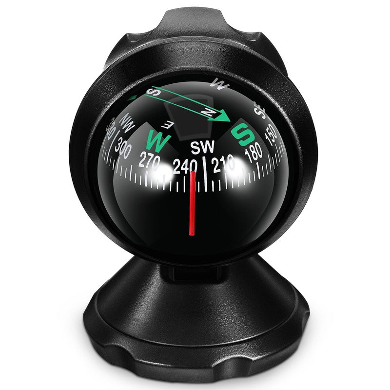 Universal Car Dashboard Compass Ball Navigation Direction Finder With Adhesive Base - Image 2
