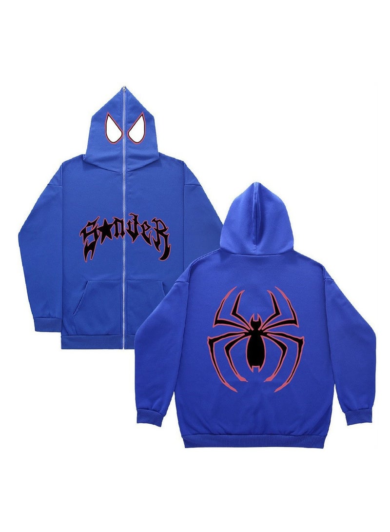 NIBEMINENT Graphic Print Zip Up Hoodie, Casual Long Sleeve Hoodie Outerwear, Women's Clothing - Image 1
