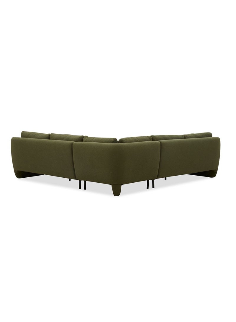 DANUBE HOME Summer Sectional Fabric Corner Sofa Corner Sofa | Modern Design L Shape Corner Sofas | Comfortable Living Room Furniture L297xW297xH92cm - Summer Green  - Image 4