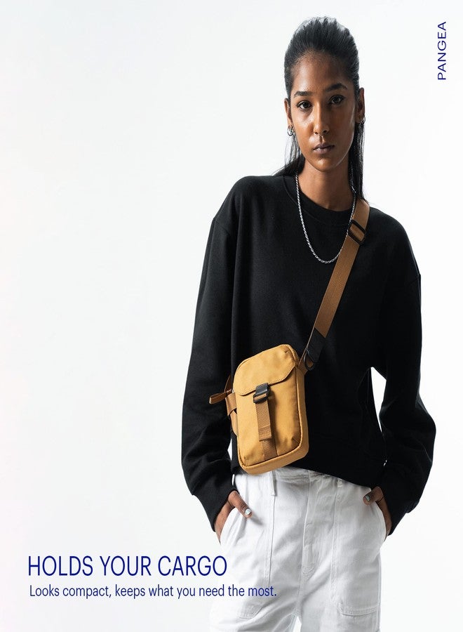 DailyObjects PET Amber Cobble Sling Crossbody Bag for Men and Women I 100% Recycled from Used Plastic Bottles I Stylish, Durable, Travel Friendly Handbag with MultiIutility | Handcrafted In India - Image 4