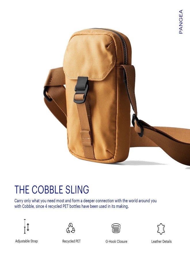 DailyObjects PET Amber Cobble Sling Crossbody Bag for Men and Women I 100% Recycled from Used Plastic Bottles I Stylish, Durable, Travel Friendly Handbag with MultiIutility | Handcrafted In India - Image 2