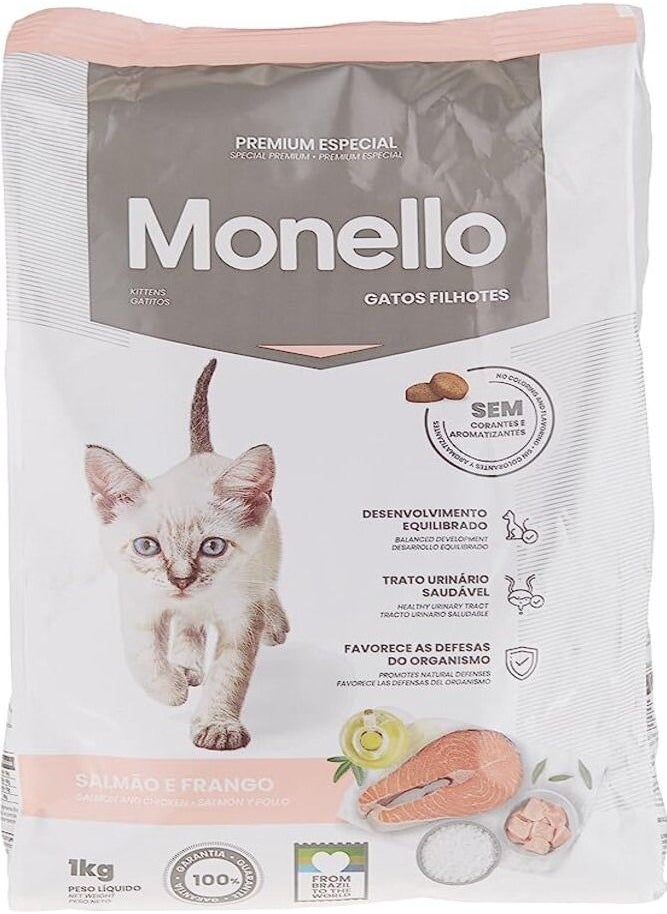 MONELLO - monello kitten dry food salmon and chicken 1kg - Image 1