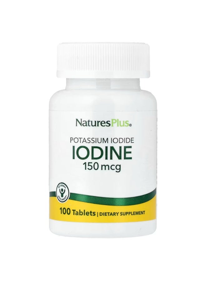 NaturesPlus Iodine, 150 mcg, 100 Tablets - Image 1