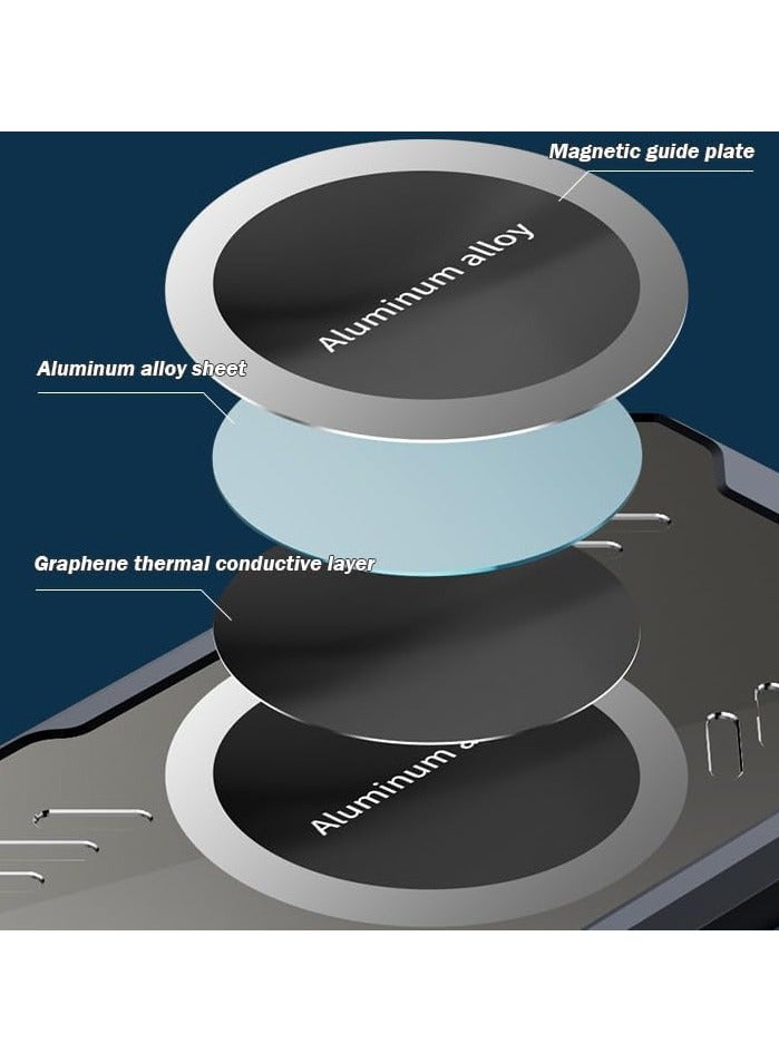 عام غطاء هاتف فائق النحافة لـ iPhone 15 Pro Max، غطاء حراري شفاف مع حامي للعدسة بالكامل، أسود - Image 3