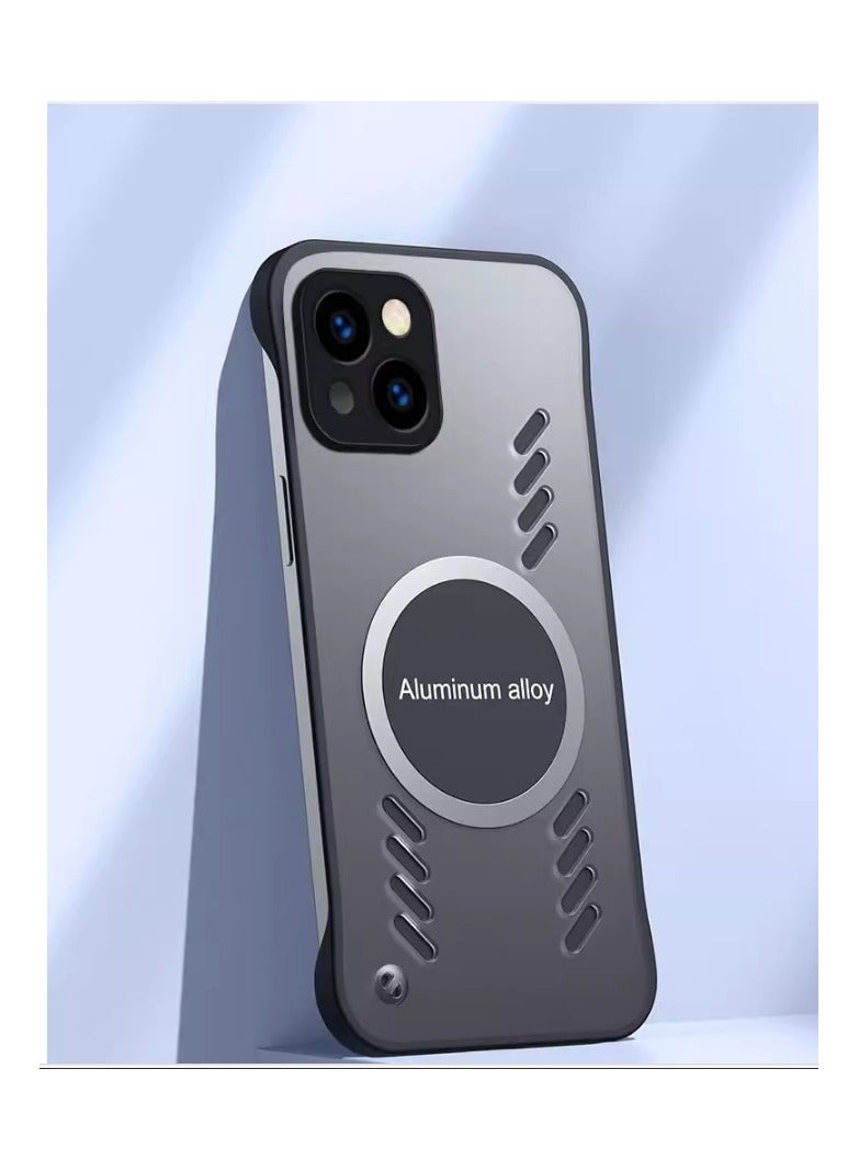 عام غطاء هاتف فائق النحافة لـ iPhone 15 Pro Max، غطاء حراري شفاف مع حامي للعدسة بالكامل، أسود - Image 1