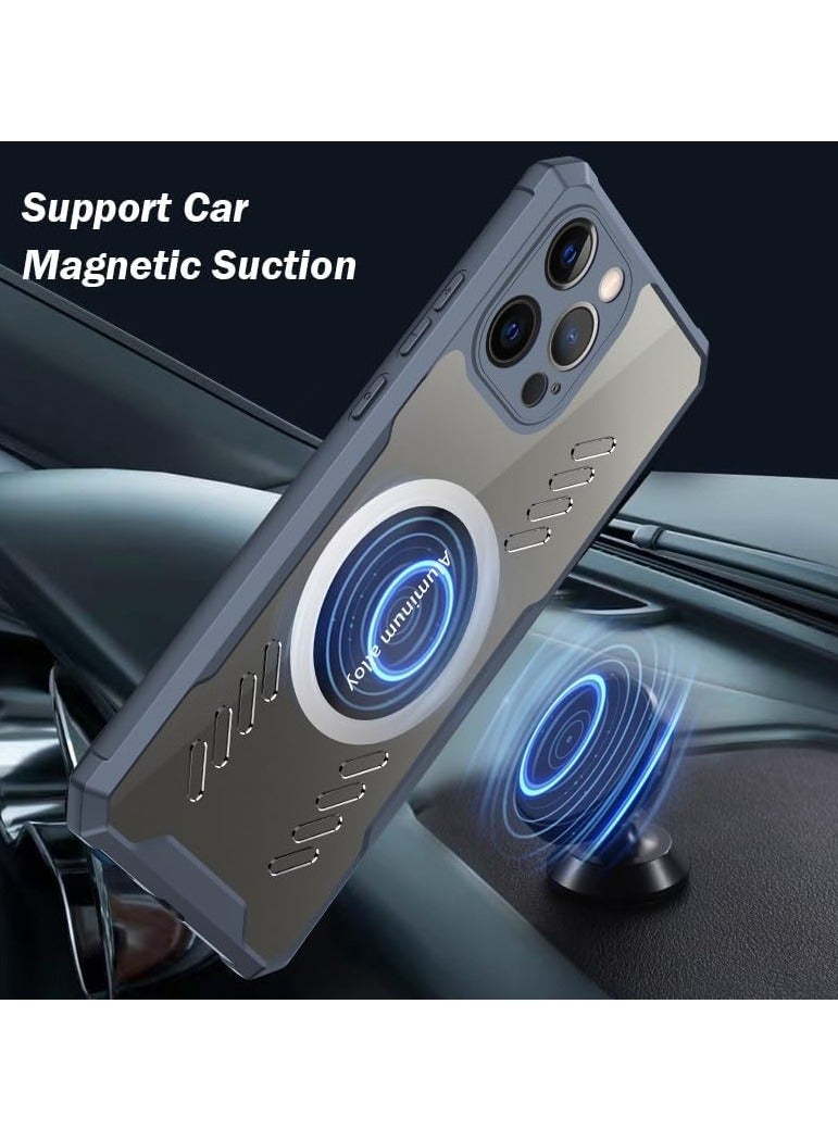 عام غطاء هاتف فائق النحافة لـ iPhone 15 Pro Max، غطاء حراري شفاف مع حامي للعدسة بالكامل، أسود - Image 4