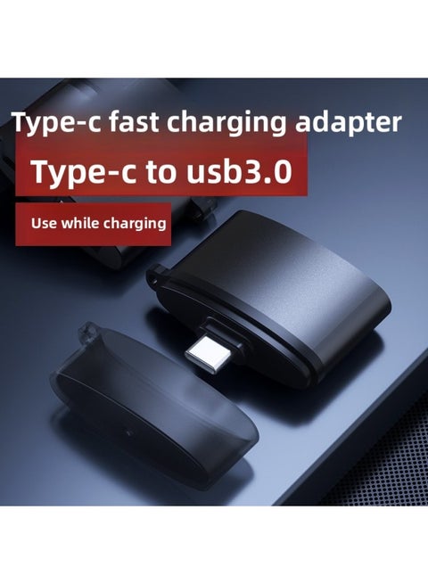 Android Tepe-c-otg Adapter Usb3.0 Dual Port Quick Charge Adapter USB To Android V8-Interface Form:Azure Blue [usb+hard Drive Dual Interface]