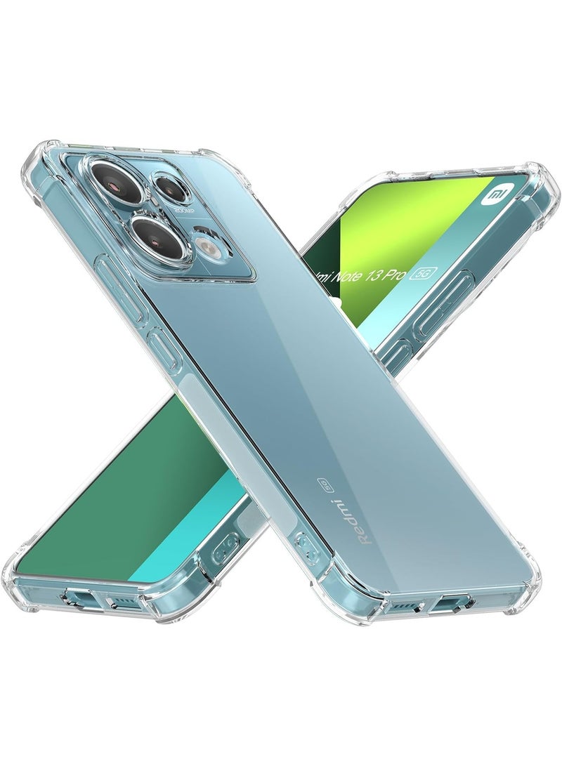 Xiaomi Redmi Note 13 Pro 5G Case Clear Back Air Cushion Soft Silicone Shockproof  Anti-Scratch Protective Bumper Corner Shell - Image 1