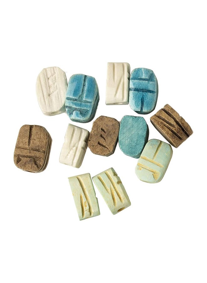 Discoveries Egyptian Imports - Package Of 12 Tiny Scarabs Assorted Colors - 0.5 - Made In Egypt 