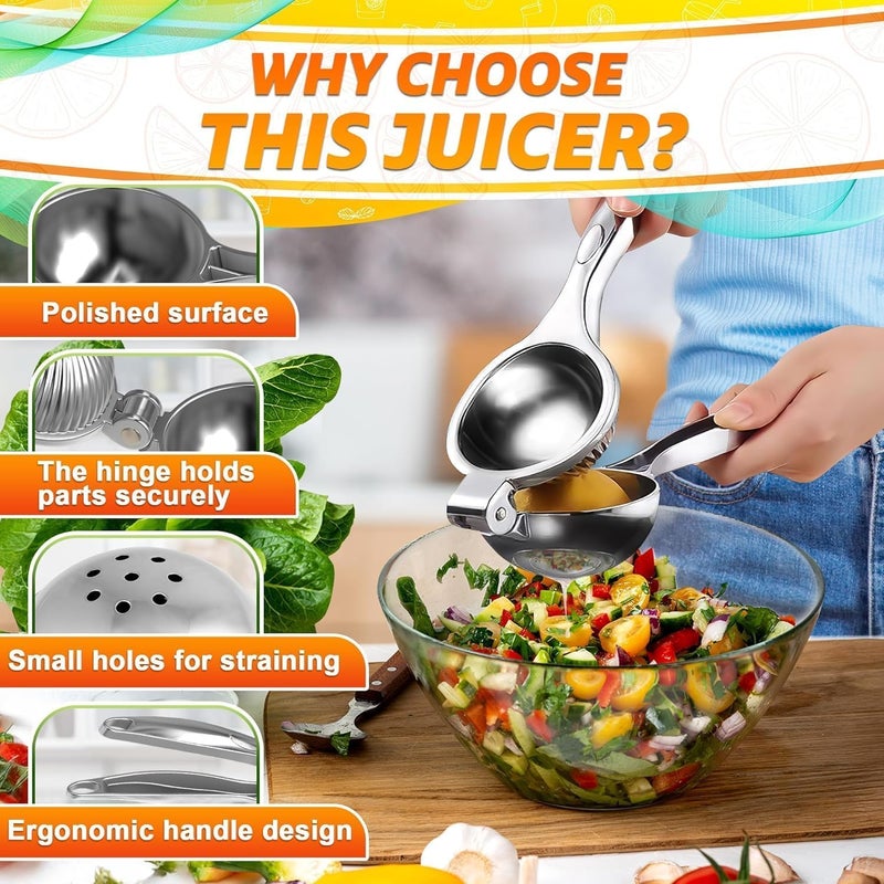 LEGLO Stainless Steel Lemon Squeezer â€“ Lemon Juicer Squeezer Manual Citrus Juicer | Dishwasher Safe Citrus Press | Corrosion-Resistant | Effortless Maximum Juice Extraction for Lemons, Limes, Oranges & More - Image 5