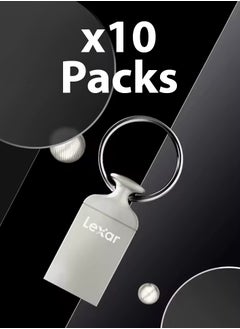 Lexar 10 Pieces of M22 USB 2.0 32GB Flash Drive, Silver  - Image 1