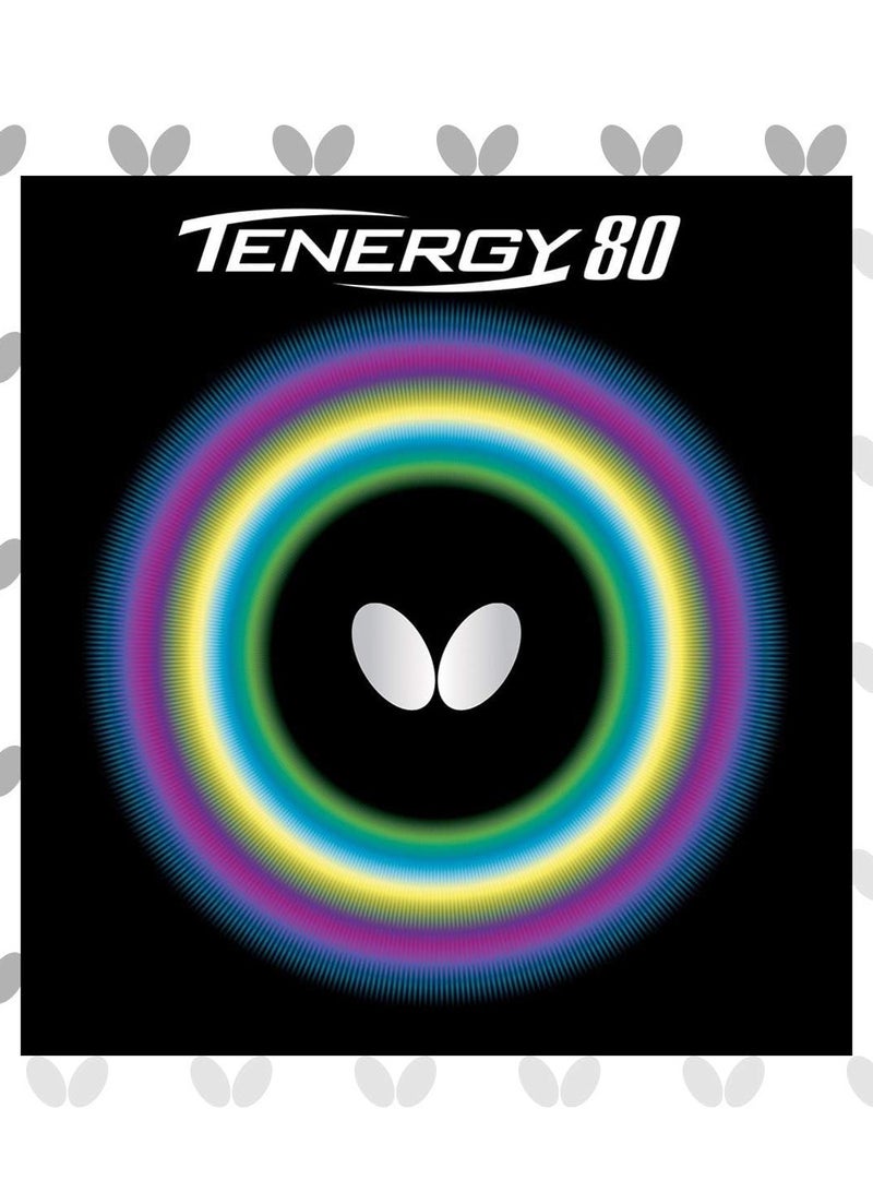 BUTTERFLY Butterfly Tenergy 80 Table Tennis Rubber Inverted Professional Butterfly Table Tennis Rubber Red (1.9mm) 4906901146693  - Image 1
