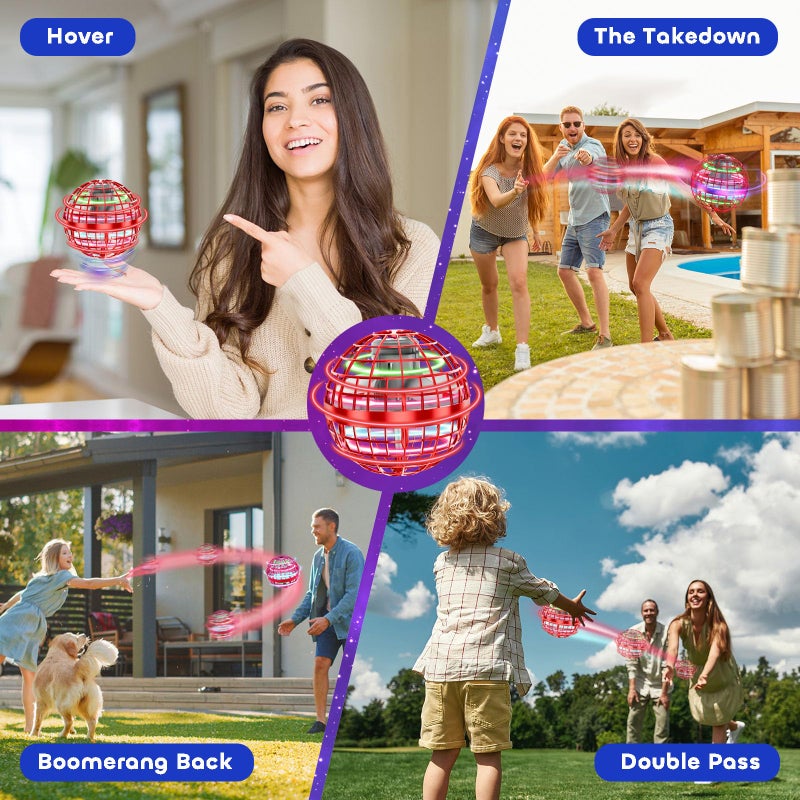 Tikduck Flying Orb Ball 2026 Toys Soaring Hover Boomerang Spinner Hand Controlled Mini Drone Cosmic Globe Spinning Kids Outdoor Fly Toy Birthday Gift Cool Stuff for Boys Girls 6 7 8 9 10 Year Old - Image 3