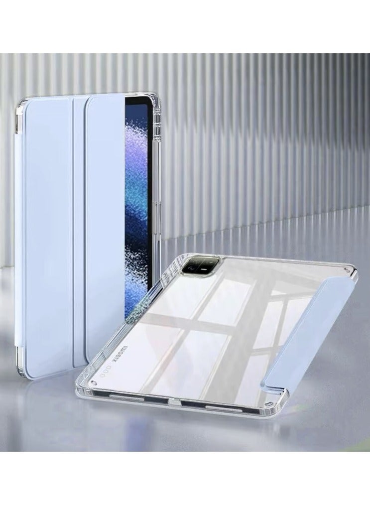 general Case for Redmi Pad 2 (2025) with Pen Holder and Soft TPU Bumper, Case Transparent Back Cover End Tablet Shockproof Stand - Image 1