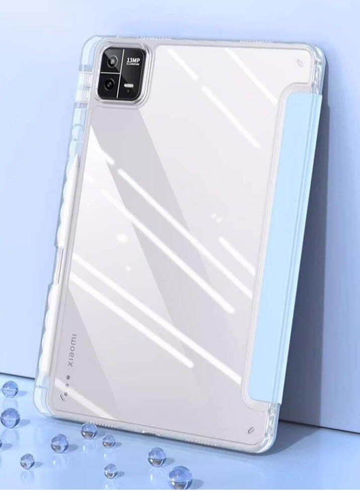general Case for Redmi Pad 2 (2025) with Pen Holder and Soft TPU Bumper, Case Transparent Back Cover End Tablet Shockproof Stand - Image 3