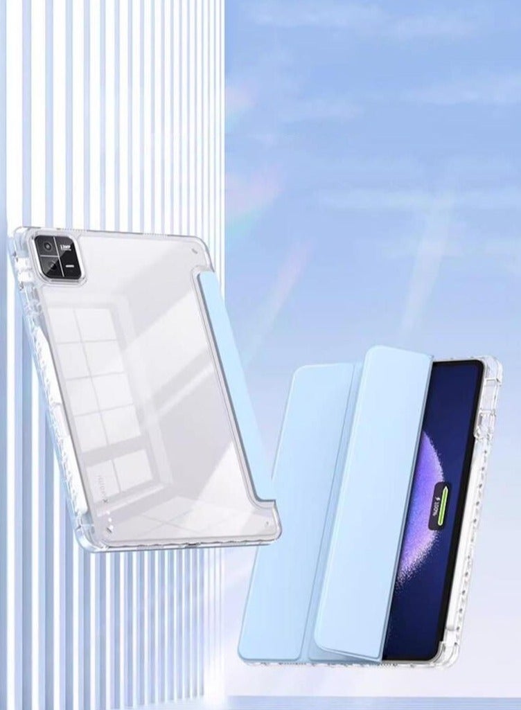 general Case for Redmi Pad 2 (2025) with Pen Holder and Soft TPU Bumper, Case Transparent Back Cover End Tablet Shockproof Stand - Image 2