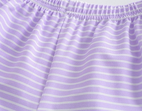 MyFav Big Kids Girls Sleeveless Sleepwear Hearts Shape Striped Pajama Nightgown (as1, age, 12_years, Purple) - Image 5