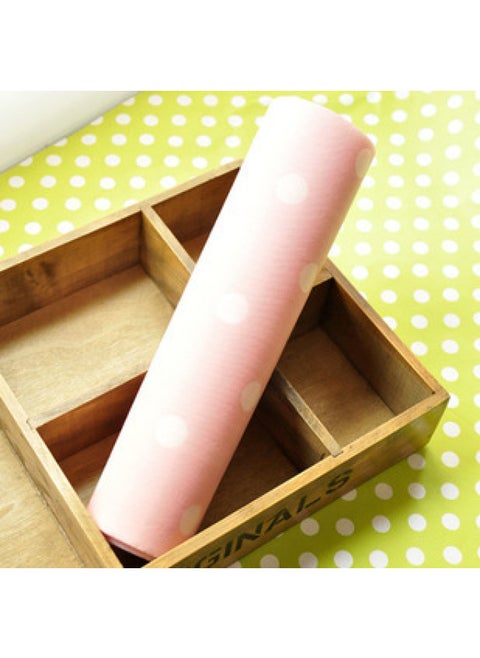 Wardrobe Moisture-proof Mat Printed Cabinet Drawer Mat Kitchen Waterproof Mat Drawer Mat Paper Shoe Cabinet Mat-Color:Foundation White Wave Dot-Specifications:30*200cm