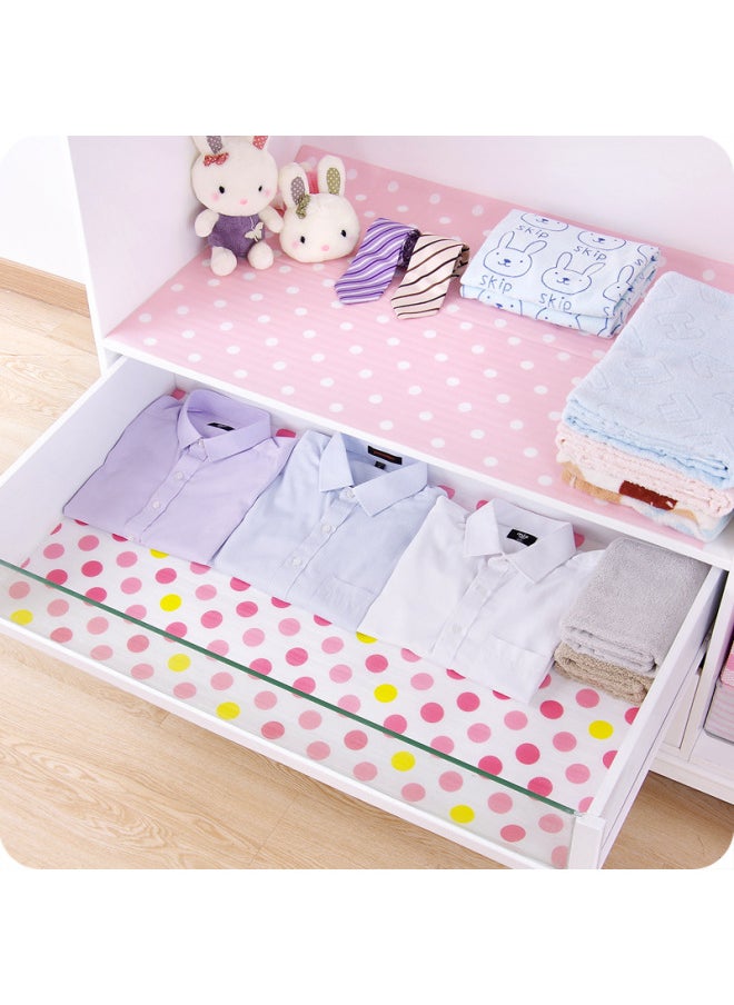 Generic - Wardrobe Moisture-proof Mat Printed Cabinet Drawer Mat Kitchen Waterproof Mat Drawer Mat Paper Shoe Cabinet Mat-Color:Foundation White Wave Dot-Specifications:30*200cm - Image 1