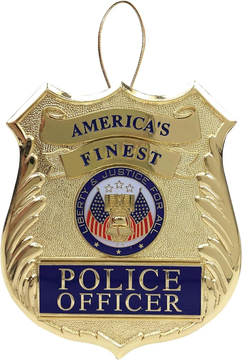 Allied Flag Police Heroes Series Holiday Ornament - Officially Licensed Police Officer Medallion - Die Cast Metal - Image 1