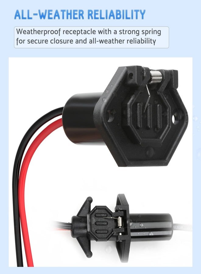 HKAIMING Trolling Motor Plug,Trolling Motor Plug and Receptacle 12v for Minn Kota,Waterproof Trolling Motor Quick Connect,Heavy-Duty Male and Female Trolling Motor Connector - Image 2