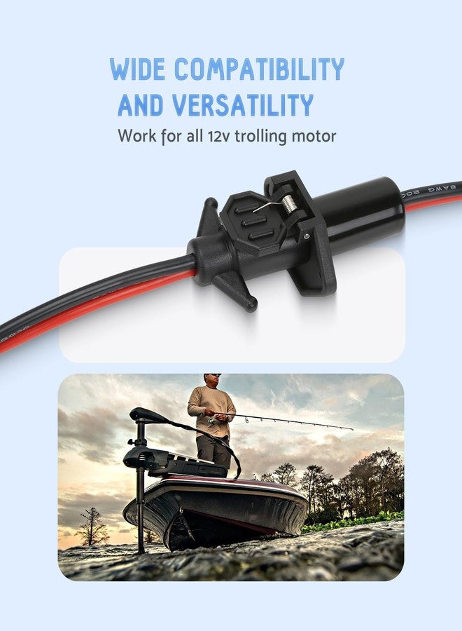 HKAIMING Trolling Motor Plug,Trolling Motor Plug and Receptacle 12v for Minn Kota,Waterproof Trolling Motor Quick Connect,Heavy-Duty Male and Female Trolling Motor Connector - Image 5