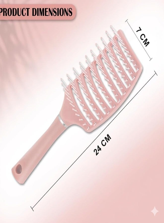 Lobe Miracle Painless Detangling Hair Brush - Professional Hairbrush for Frizz-Free Curly & Straight Hair - Portable & Lightweight Comb for Smooth Hair, Reduced Breakage & Salon Styling & Detangle Hair Comb Brush - Image 3