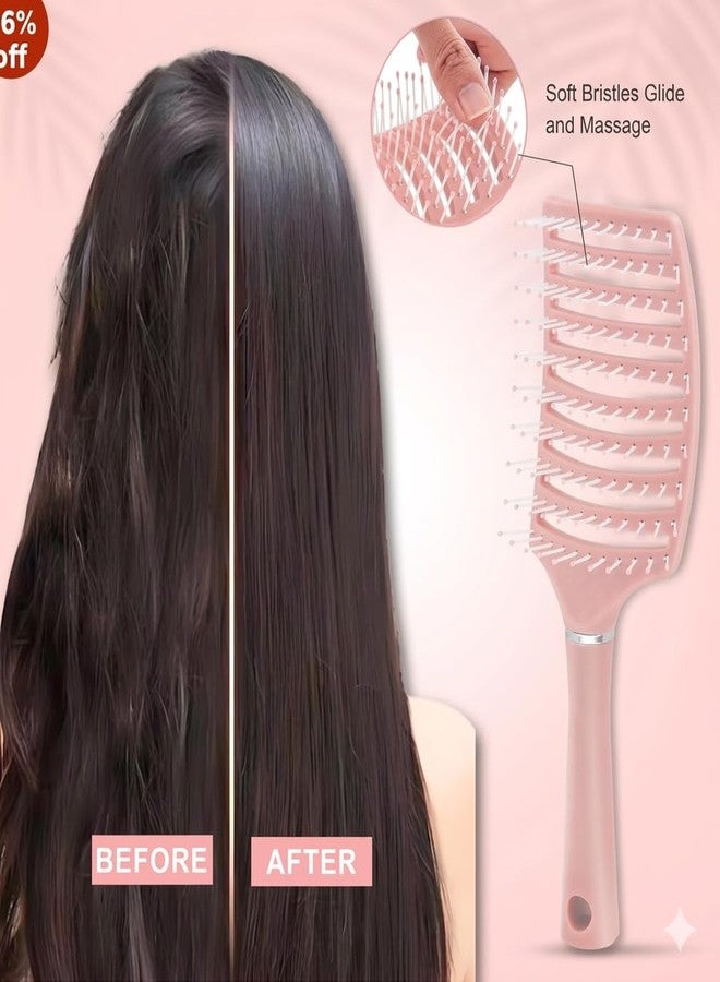 Lobe Miracle Painless Detangling Hair Brush - Professional Hairbrush for Frizz-Free Curly & Straight Hair - Portable & Lightweight Comb for Smooth Hair, Reduced Breakage & Salon Styling & Detangle Hair Comb Brush - Image 5