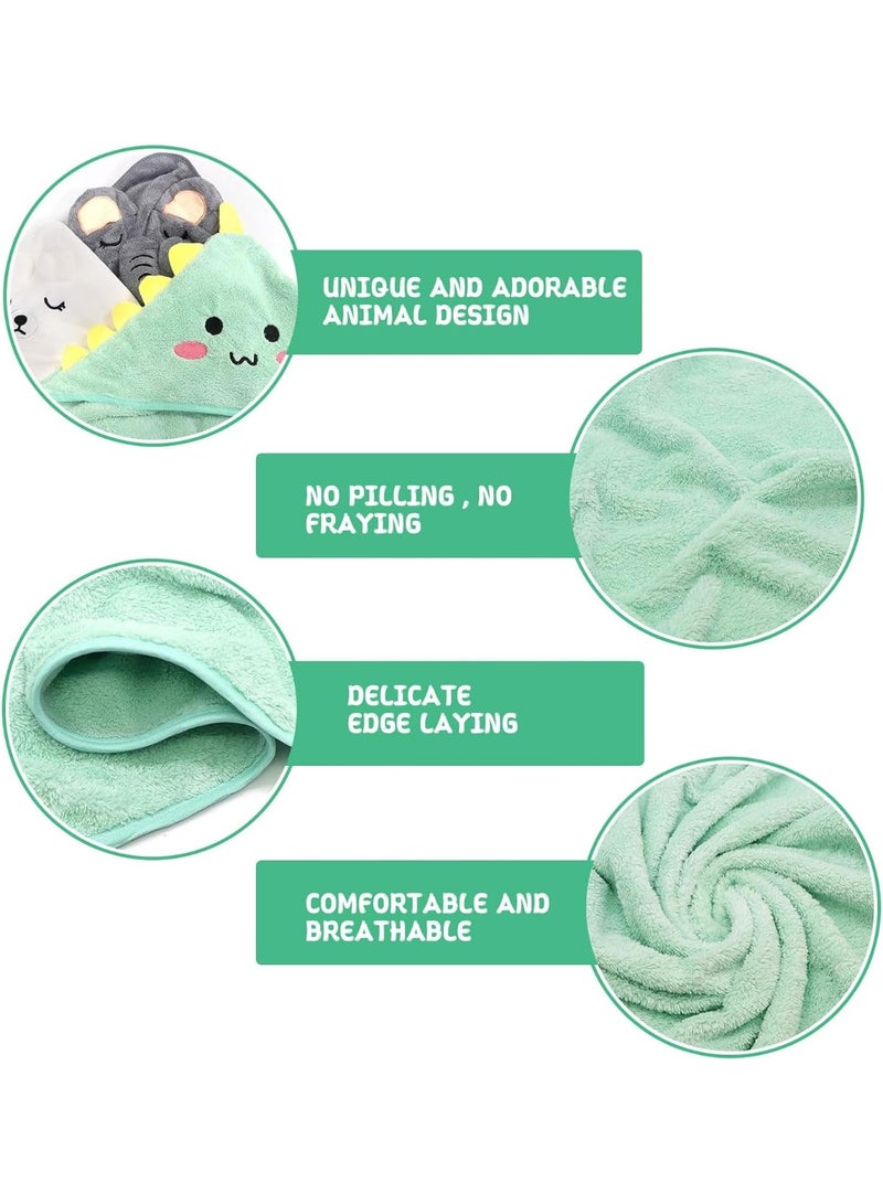 CMGTYYD. 3 قطع من مناشف الأطفال المزودة بغطاء للرأس، مجموعة مناشف حمام مقاس 80x80 سم، مناشف أطفال فائقة النعومة، تصميمات حيوانات لطيفة للأطفال حديثي الولادة من الذكور والإناث - Image 3
