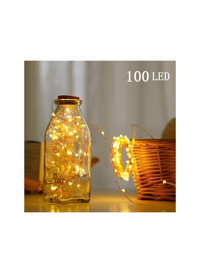 The Bros عبوة 2 من أضواء الف fairy LED البيضاء الدافئة 33 قدم 100 LED تعمل بالطاقة عبر USB للاستخدام الداخلي والخارجي - Image 5