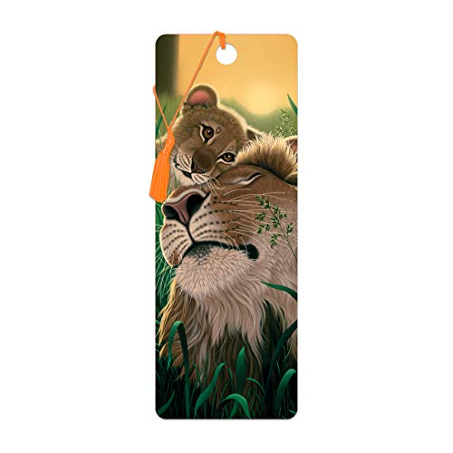 3D LiveLife Bookmark - Eat My Dust from Deluxebase. Cute Lenticular Lion Page Marker. Animal Themed Accessories for Book Lovers. Small Gifts for Men, Women, Writers and Teachers. - Image 1