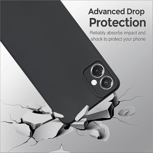 SBMS Silicone Back Cover Case for Samsung Galaxy A06 5G | Soft Micro-Fibre Lining Inside | Camera Protection Bump | Shockproof Back Cover Case for Samsung A06 5G (Black) - Image 4