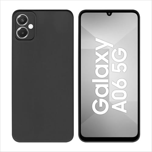 SBMS Silicone Back Cover Case for Samsung Galaxy A06 5G | Soft Micro-Fibre Lining Inside | Camera Protection Bump | Shockproof Back Cover Case for Samsung A06 5G (Black) - Image 1