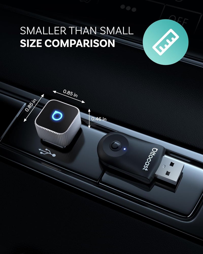 Ottocast محول Mini Cube 3.0 اللاسلكي لـ CarPlay و Android Auto 2026 - توصيل وتشغيل، إعادة اتصال سريعة تلقائيًا (فضي) - Image 3