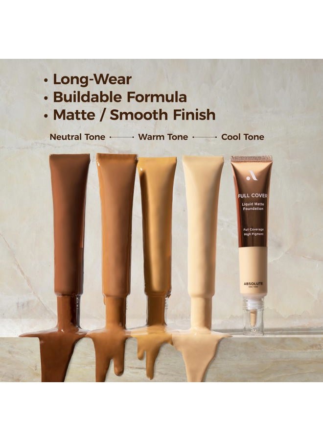 Absolute New York Full Cover Liquid Matte Foundation (Neutral Maple) - Image 5