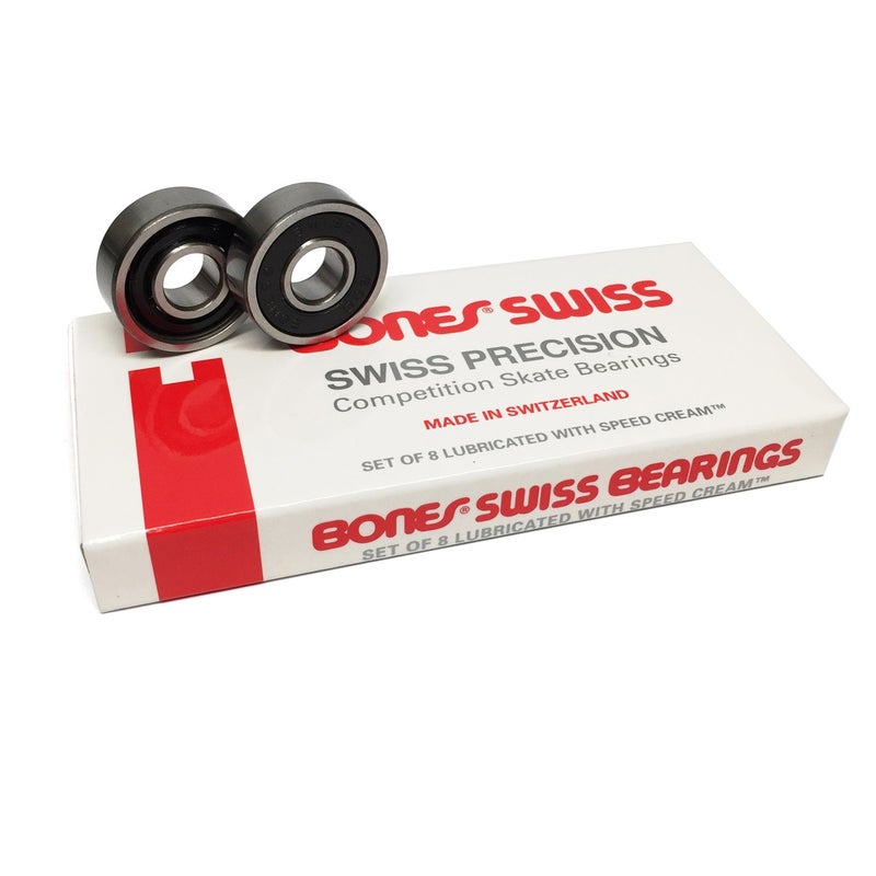Bones Swiss Skateboard Bearings 8-Pack with Speed Cream Lubricant - Image 3