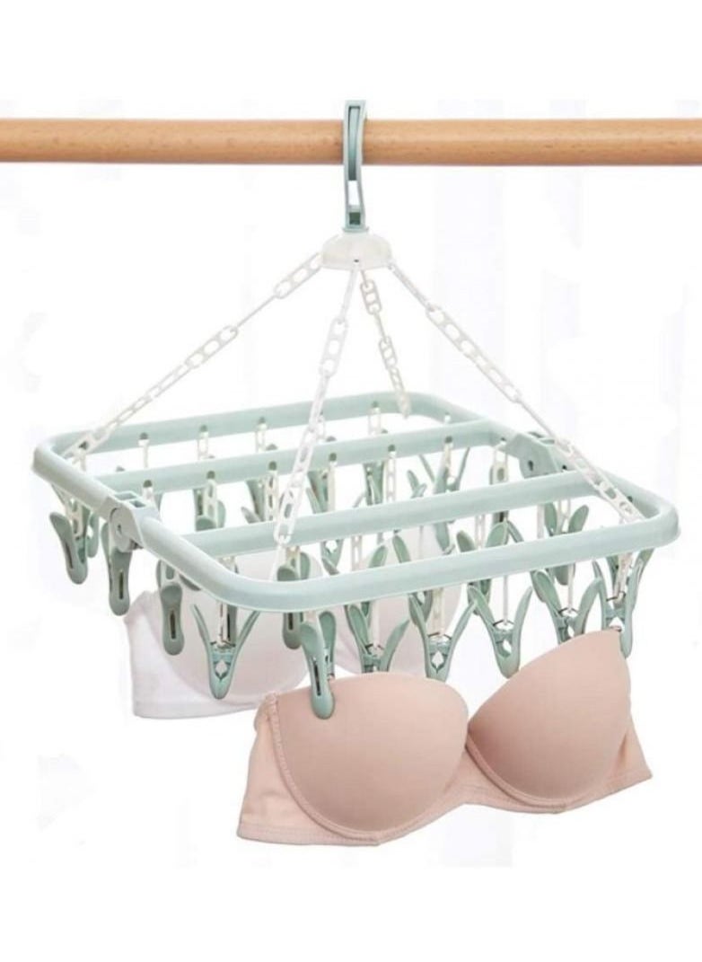 Alissa 32 Clips Folding Clothes Hanger Portable Rack  - Image 1