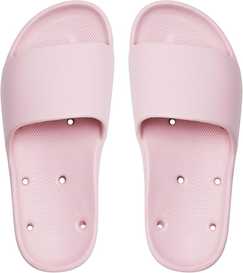 GETOEU Arch Support Shower Shoes for Women and Men Quick Drying with Drain Holes Slide Sandals Soft Cushioned Anti-Slip Pool Slides Comfort Bathroom Shower Slippers - Image 1