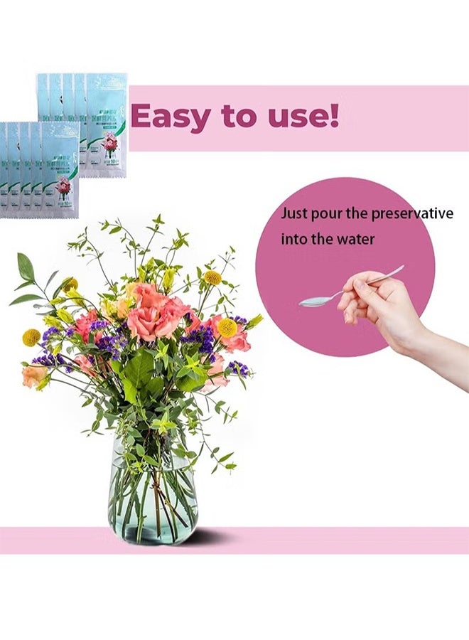 Miracle 10 Packs Liquid Flower Nutrient Solution, Concentrated, Mix with Water, Suitable for Flower Arrangements and Bouquets, Ideal for Florists and Home Use - 10*10 ml - Image 2